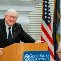 president lubbers talking to class of 1969